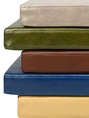 XIEMINLE Dick gepolstertes Bankkissen, Langstuhl-Sitzkissen, Schuhschrank-Pad, Leder, wasserdichtes Kissen mit Reißverschluss für Garten, Zuhause, 2- und 3-Sitzer, abnehmbare Stuhl-Sitzmatte, 140 x 40