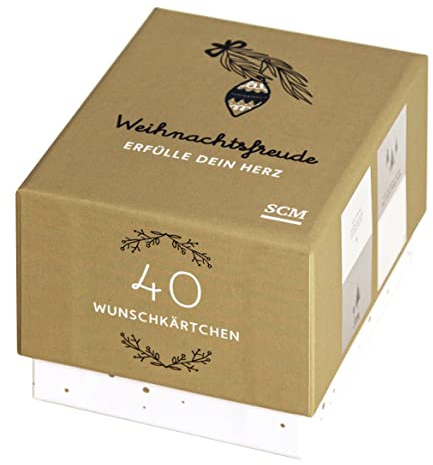 Weihnachtsfreude erfülle dein Herz: 40 Wunschkärtchen, White