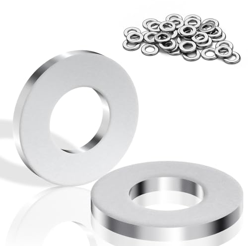 Rondelle M5, in acciaio inox, 15 pezzi, M5 x 10 mm, grandi dischi piatti per carrozzeria, di alta qualità, A2 V2A DIN125, set di rondelle in metallo per viti, dadi, asta filettata