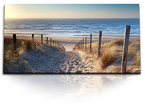 Paul Sinus Kunstdruck Bilder 120x60cm Ostsee Deutschland Strand Sandstrand Meer Horizont