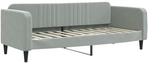 vidaXL Tagesbett Hellgrau 80x200 cm Samt