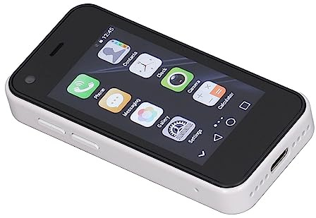 Zyyini Mini smartphone portatile da 2,5 pollici, GPS, Quad Core, WiFi, multifunzione, per la quotidiana, colore: bianco perla