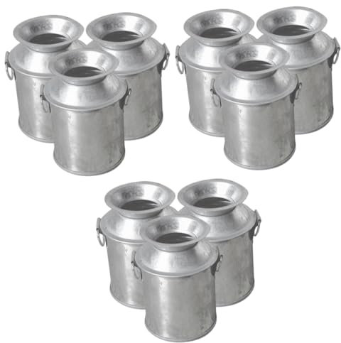 YARNOW Lot De 3 Mini Seaux en Métal Vase Pot Décoration Miniature Artisanat en Fer Accessoire De Maison Miniature 3 Pièces X 3