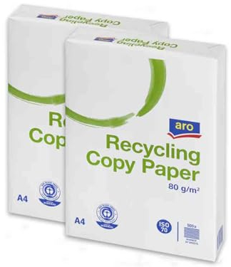 aro Kopierpapier Druckerpapier Universalpapier DIN A4-80 g/m² Diverse Mengen (Aro Recycling 1000 Blatt & 1x HLKauf-Produkt)