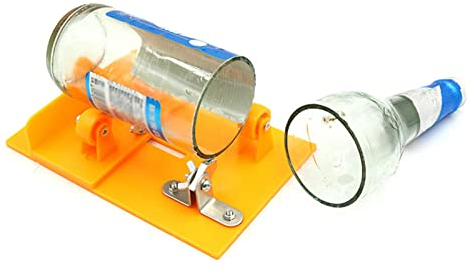 MOVKZACV Glasflaschenschneider Set, Glasflaschen Schneider, Glasflaschenschneidemaschine, Flaschenschneider Maschine für DIY Flaschen Blumentöpfe Kronleuchter Glaskerzenhalter(COLOR:Gelb)