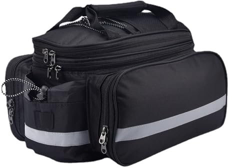 Sac de Porte-Bagages Sacoche de Coffre de vélo, Sac à Dos à bandoulière Arrière de Vélo,27L Sacoche Vélo Porte-Bagage Arrière, Étanche avec Protection Contre la Pluie Amovible Rapidement