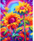 HEIBAGO Fleurs Peinture par Numero Adulte Enfant, Paysage Kits de Peinture, Kit de Peinture à l'huile pour Débutants, Peintures Acryliques pour la Décoration de la Maison(Sans Cadre), 40x50cm