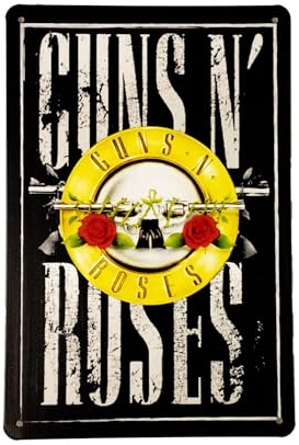 Guns n Roses blechschild - metallschild - metall poster - retro schilder - blech - wanddekoration - vintage schild - metal sign - dekoschild - mancave - männerhöhle