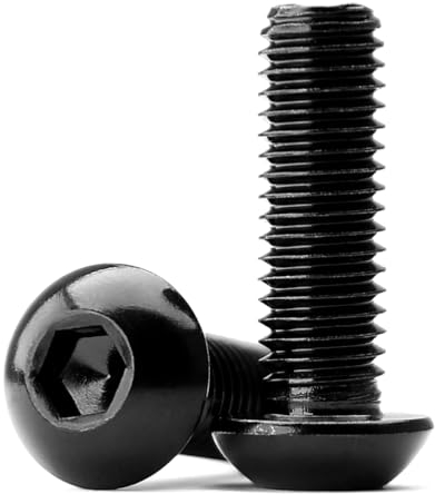 Tornillos Avellanados M6x20mm de Acero Inoxidable 304 Negro Oxidado con Hexágono Interior y Rosca Completa (20 Piezas)