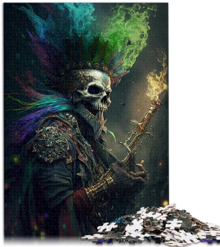 Puzzle Captain Skeleton, Puzzle mit 1000 Teilen, Holzpuzzle für Erwachsene, Familienpuzzle mit vollständig ineinander greifenden und zufällig geformten Teilen (50 x 75 cm)