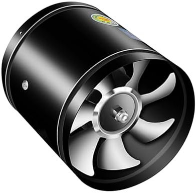 Duct Fan, Metal High Speed Quiet Round Ventilation Exhaust Fan Round Duct Metal for Kitchen Basement (4 Inches 20W)