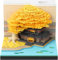 Starnearby 3D-Notizblock, 3D Kalender Abreißen 2025, 2025 Tischkalender-Notizblock mit Licht, Kreative Magic Baum Haftnotizen, Papierskulptur Desktop Ornament (Gelb Baum mit Licht)