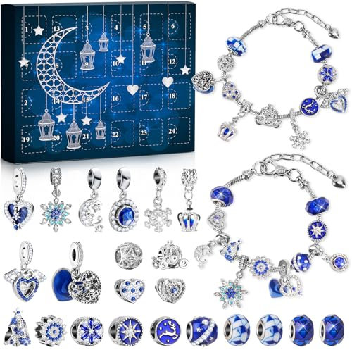 Schmuck Adventskalender 2025 Teenager Mädchen Kinder: DIY Adventskalender 2025 Inhalt Kinder Frauen Schmuck Armband Damen, Weihnachtskalender Jugendliche Mädchen Geschenke 12 5 6 7 10 Jahre