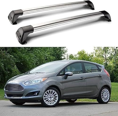 KAZONS Aluminium Dachträger Relingträger für Ford Fiesta 2009-2014 Dachgepäckträger für Fahrradträger Dachboxen Oder Als Skihalter