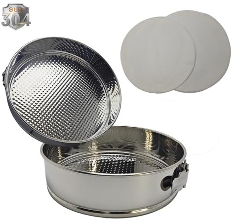 RUVAIKER 9 10 Springform Pan Set, 304 Stainless Steel, Removable Bottoms, Spring Form Pan for Cheesecake