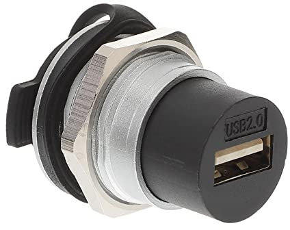 jojofuny USB Schottverbinder Buchse zu Buchse aus Zinklegierung mit Kunststoffabdeckung Usb2.0 Einbauadapter zum Verbinden von Zwei USB Kabeln Bündige Montage für Industrie Zufälliger Stil