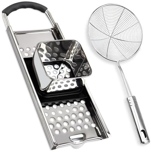METLUCK Machine à spätzle en acier inoxydable de qualité supérieure avec passoire et écumoire pour spätzle maison