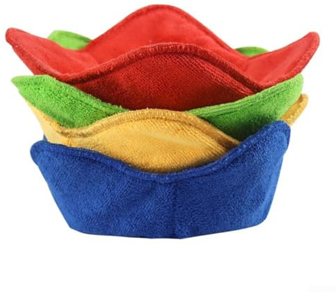 Feeshoppher Bowl Cozy Holders 4Pcs Microwave Bowl Resistant Cozy Holder Hot Bowl Holders Dish Pads Microwave Bowl Cozy Holders Polyester Dish Huggers Insulated Bowl Huggers for Home Kitchen