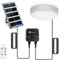 Aigostar Luz Solar Exterior con Sensor 35W Plafón LED Techo Solar Interior con Caja de Almacenamiento de Energía, Mando a Distancia, IP65 Impermeable, Cable de 8m, Ajustable 6500K