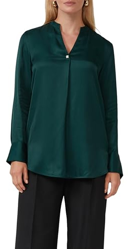 s.Oliver Damen Elegante Satin-Bluse mit Manschetten Bluse Langarm