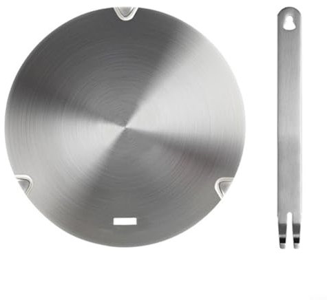 Alanmoship Stainless Steel Heat Conducting Plate For Induction Cookers With Super Magnetic Base Kitchen Heat Distribution Pad Adapter For Moka Pots Cookware 18cm 22cm 26cm(A)