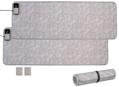 Wilson Gabor Teppich-Heizmatte: 2er-Set Heizteppiche, 150 x 50 cm, 7 Temperaturstufen und Timer (Heizmatte Fußbodenheizung, Heizteppich für kalte Füße, 50x55cm)