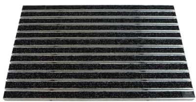 EMCO Eingangsmatte DIPLOMAT Rips anthrazit 12mm Fußmatte Schmutzfangmatte Fußabtreter Antirutschmatte, Größe:80x50cm