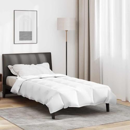 sephironlbb Sommerdecke Weiß 135 x 200 cm Feder und Daunen, atmungsaktiv Steppbett mit Baumwolle, leichtes Oberbett für Schlafzimmer, Gästezimmer, Einzelbett und Doppelbett, waschbar, kuschelig