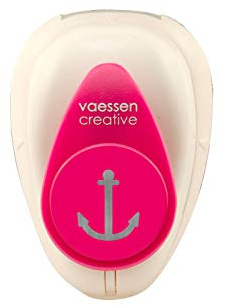 Vaessen Creative 21436-034 Motivstanzer, Small Stanzer Anker, Ausstanzung 1,5 cm Weit, Metall, lila, 6.5 x 4.5 x 4.4 cm