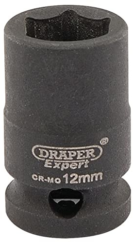 Draper 6871 3/8 Square Drive Hi-Torq 6 Point Impact Socket, 12 mm Size, Blue