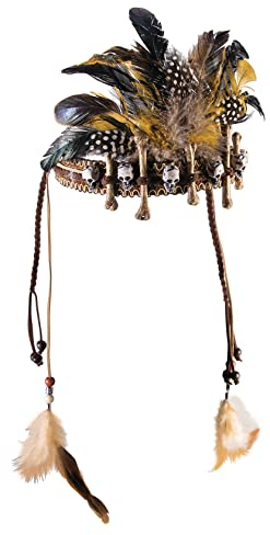 Forum Novelties Voodoo Kopfschmuck, braun, Einheitsgröße