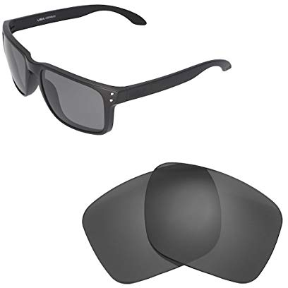 basic Lentes de Recambio Polarizadas Negro Espejo para Oakley Holbrook OO9102, tamaño 55