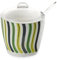 Omada Design Zuckerdose aus Kunststoff mit Löffel und Deckel, Zuckerdose von 0,25 L (100gr Zucker), Made in Italy, Stapelbar und Spülmaschinenfest, Linea Plexart, Swing