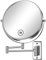 Gospire 9 Large Size Wall Mounted Makeup Mirror with 1X/5X Magnification, Double-Sided 360° Swivel, Chrome Polished Extendable Shaving Bathroom Wall Mirror for Men and Women
