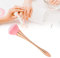 Brosse à ongles - outil de manucure pour enlever la poussière, Salon Manucure DIY 1 PCS Outils nettoyage manuel Nail Art À Poussière Pour Rose tête brosse Blush pinceaux poudre Maquillage (Or rose)
