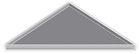 Karl Dahm 1x befliesbare Duschablage Eckregal 205 x 205 x 285 mm - Modern, Rostfrei, Leichter zu reinigen