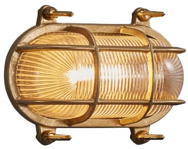 Nordlux Helford Outdoor Wall Light Brass Brass Garden E27 IP64 Mains