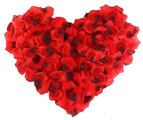 RuiChy 1000 Stück Rosenblätter, Rosenblüten Blätter Blüten Kunstblumen Seidenblumen für Hochzeit Deko, Valentinstag, Taufe, Geburtstag Party Blumendekoration Brautdusche Gang Vase Dekor Konfetti