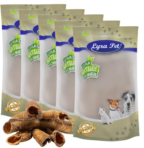 Lyra Pet® 5 kg Rinderstrossen groß getrocknet - Kausnack für Hunde Leckerli | Naturbelassenes, proteinhaltiges Leckerli - Nährstoffreiche Belohnung - Knorpelreich & bissfest - Gut verträglich
