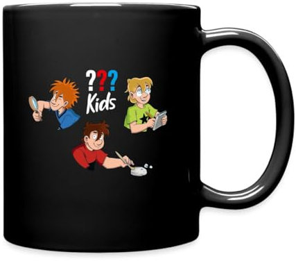 Spreadshirt Die Drei Fragezeichen Kids Detektive Tasse, Schwarz, Keramik, 325 ml