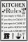 CREATCABIN Reglas de Cocina Cartel de Chapa Vintage Divertido Metal Decoración de Pared Decoración Arte Mural Pintura de Hierro Colgante para el Hogar Jardín 12 x 8 Pulgada