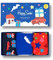 Happy Socks 3-Pack Kids Holiday Socks Set, farbenfrohe und fröhliche, Socken für Männer und Frauen, Blau-Weiß-Rot (12-24M)