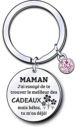 ZYMGUO Cadeau Maman Porte-clés,Femme Porte-clés Bijoux Cadeau Original pour Maman,Cadeaux Fête des mères pour Maman (4)