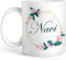 EKAM Personalised Tea Mug with Any Name - Best Floral Marble Mug - Customised Gift for Valentine’s Day, Birthday, Christmas Day for Mom, Dad, Kids, Friends or Girls, 11oz Ceramic Cup (Design 1)
