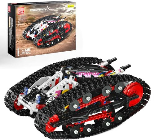 Mould King 13154 Technik Ferngesteuert Bausteine Spielzeug Tracked Racer Offroad Klemmbausteine mit APP Geländewagen Modell Geschenk für Erwachsene und Jugendliche(836 Teile)