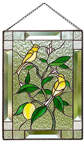Wifehelper Vogel-Buntglas-Fensterbehänge aus Acryl, Bunte Vögel, Gefärbt, Suncatcher-Fensterscheibe, Suncatcher-Platte, Hängende Ornamente, Anhänger, Heimdekoration (B)