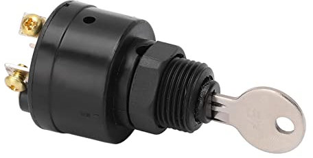 Bateau Yacht Série 6 Vis 3 Positions Interrupteur à clé D'allumage 393301 avec 2 Clés pour Bateaux à Moteur Hors-bord Omc Inboard