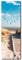 daazoo Wanduhr Sunny Beach 20 x 60 cm (OHNE TICKGERÄUSCHE) – Glasuhr inklusive Wandaufhängung – Lautlose Uhr Made in EU für Wohnzimmer, Esszimmer, Flur oder Schlafzimmer – einfache Montage
