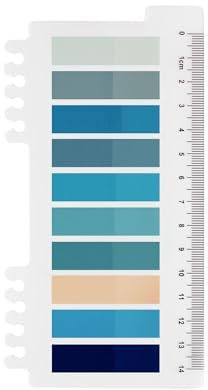 Selbstklebende Notizzettel mit Lineal Haftstreifen-200 Stück von Ordinate-Haftnotizen Tabs für Lesezeichen,Studium, Büro, Schulplaner Memo (G-200 Stück Mint)