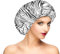 Fishent Shower Cap, Large Shower Caps for Women Reusable Double Layer Waterproof, Adjustable Extra Large Shower Cap for Long Hair and Braids（Zebra Print)